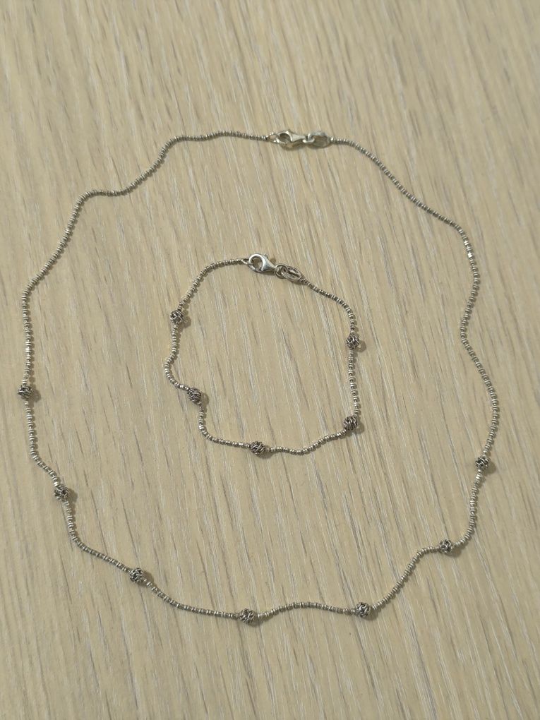Set lănțișor și brățară de argint