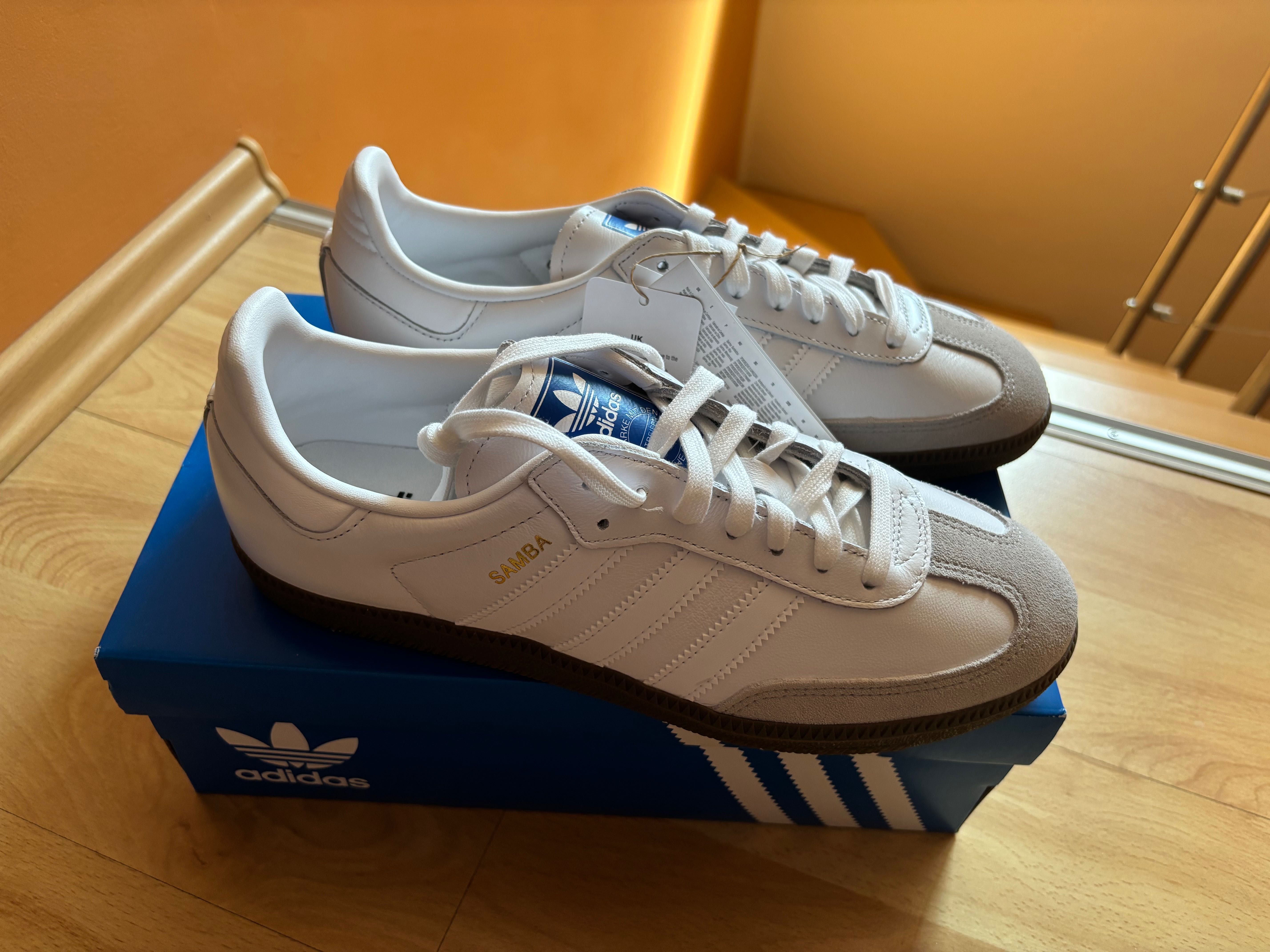 Adidas Samba бели сникърси нови