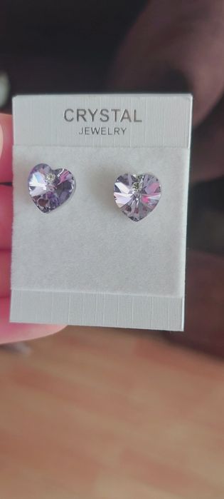 Обеци с кристали, тип Сваровски