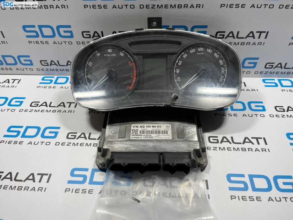 Kit Pornire ECU Calculator Motor Cip Cheie FARA Ceasuri Bord Skoda Fabia 2 1.2 BBM 2007 - 2015 Cod 03D906023 5WP40846  [L4408]