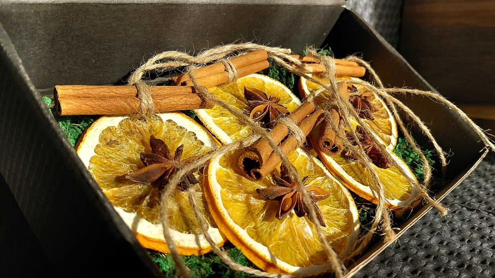 Декорация от сушени портокали