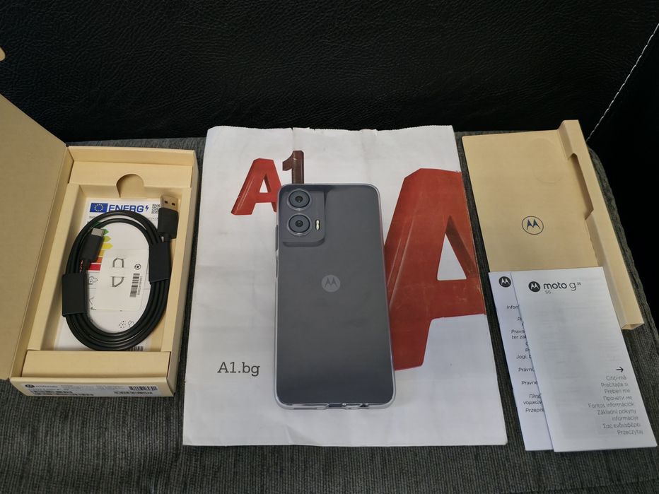 КАТО НОВ 128GB Motorola g35 5G A1 Гаранция 2027г. Black / Черен