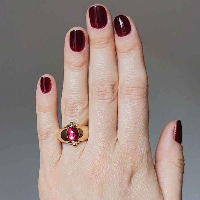 Inel de designer, Mid Century, aur 18k, certificat