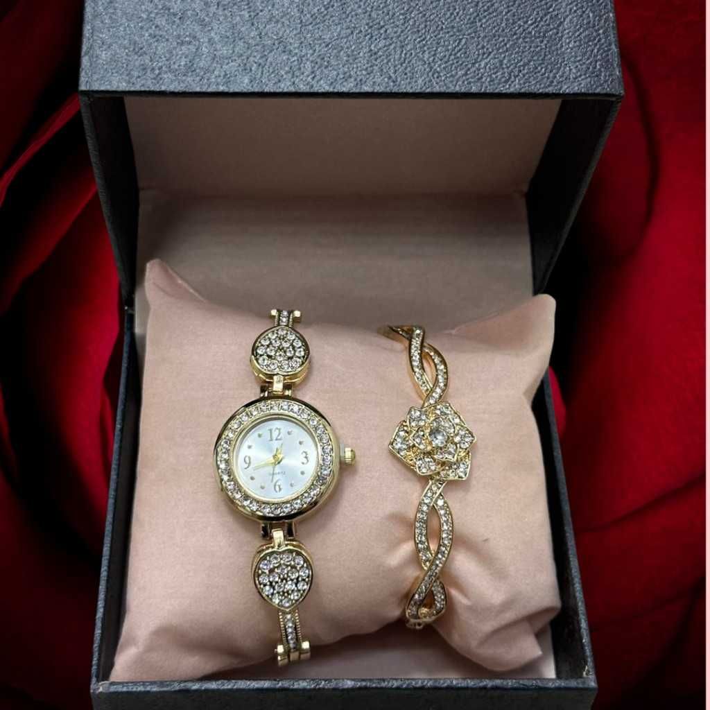 Подаръчен комплект за жени- часовник+гривна