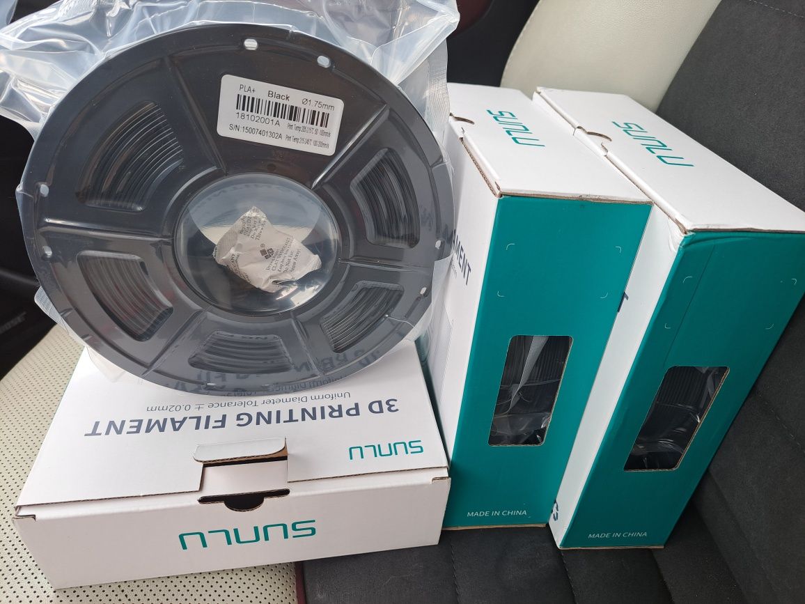 Filament Sunlu PLA+ Negru (2 kg)