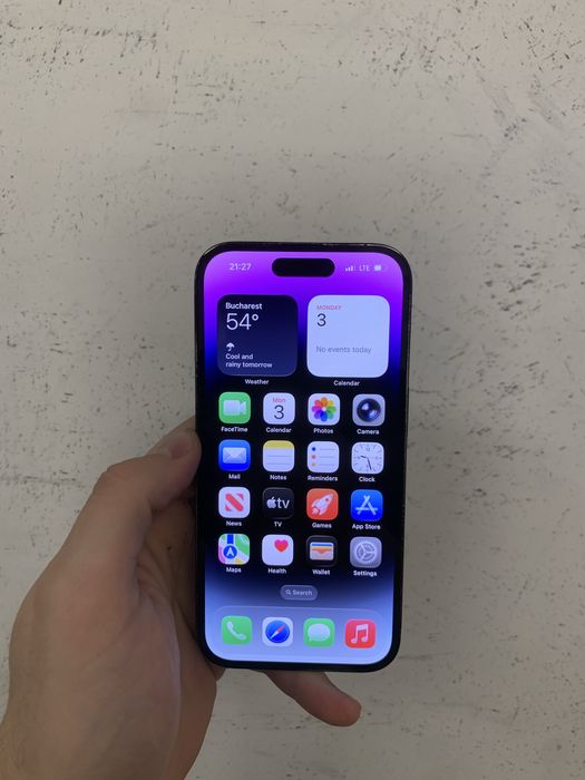 IPhone 14 Pro Negru Space Black Neverlocked 128GB 93% bat cutie cablu