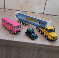 Macheta camion Scania-Siku+remorca+autobuz Mercedes+Kenworth-Maisto'90
