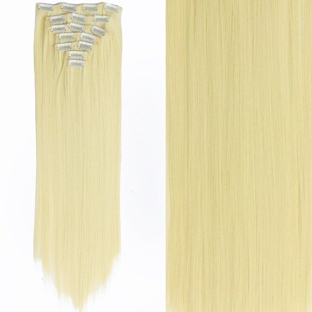 extensii de par BLOND Auriu drepte (imita par natural)