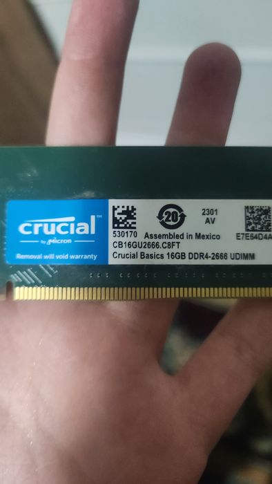 Оперативная планка на 16ГБ 2666 обмен на 2x8gb 2666