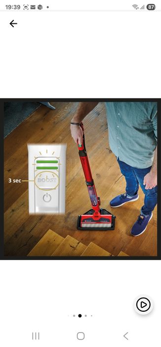 Masina electrica pe acumulator pentru curatat podele dure Einhell CLEA