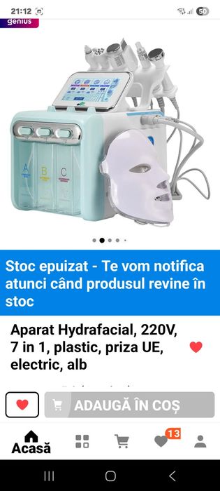 Aparat hidrafacial NOU, In Garanție!