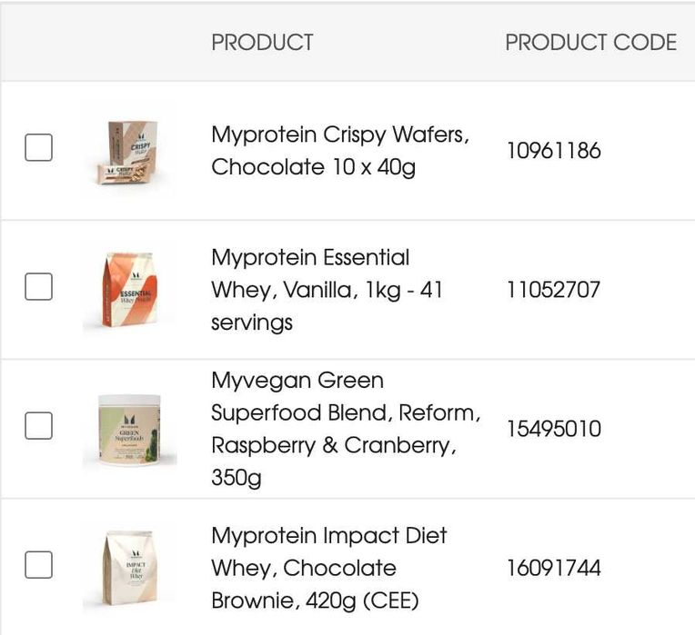 Produse Proteice - MyProtein