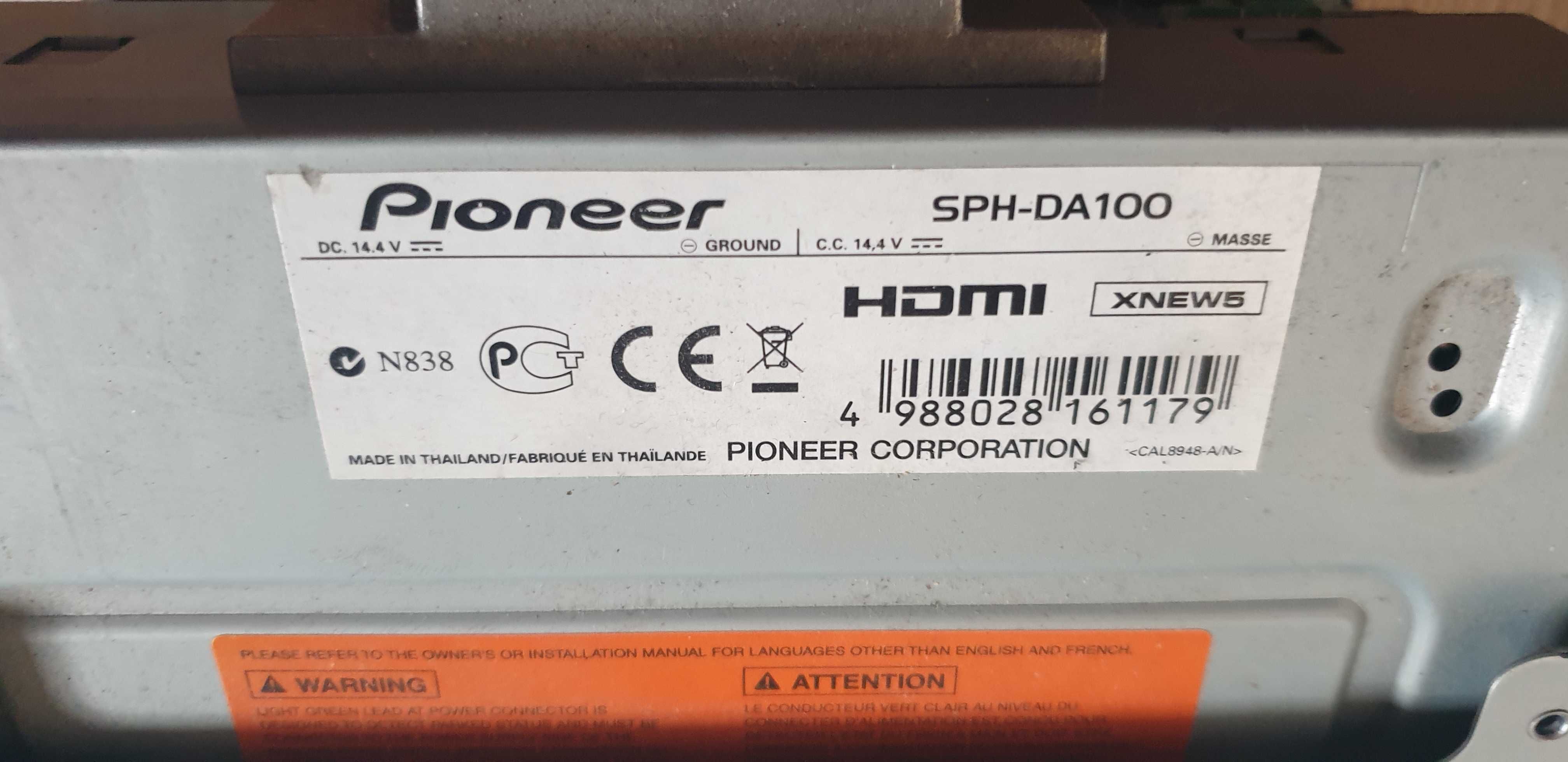 Navigație Pioneer SPH-DA100 defectă