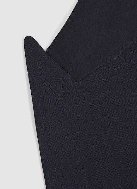 Sacou blazer 42 XL slim Massimo Dutti NOU lana Finest Italian albastru