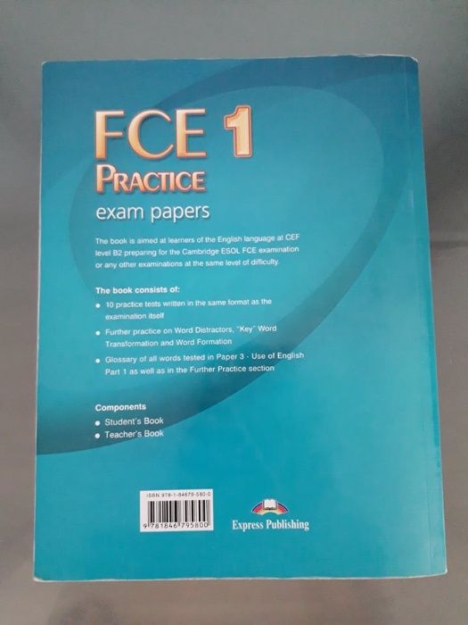 Продавам учебно помагало по Английски език - FCE 1 Practice exam paper