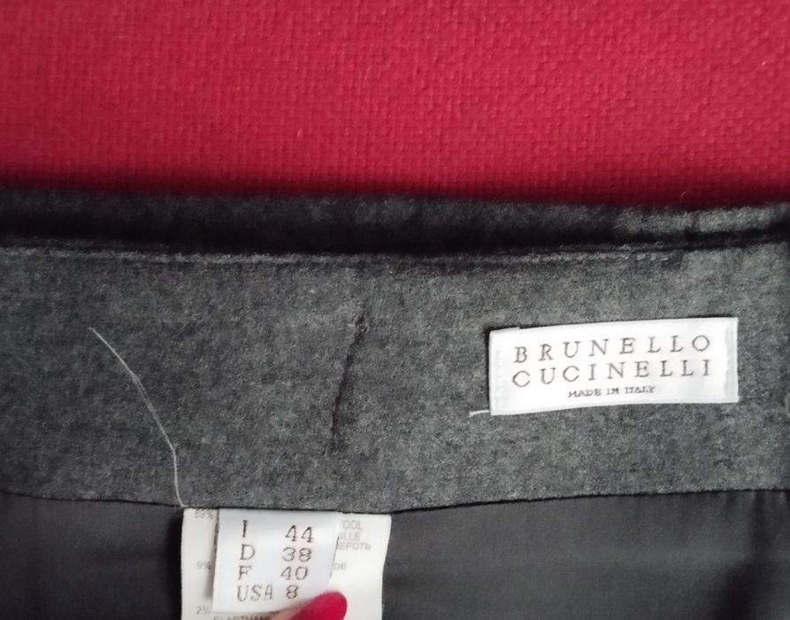 Brunello Cucinelli fustă creion/conică lână made in Italy