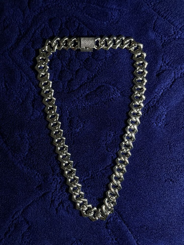 Lant cuban, ice, fully iced out, easy lock concept, 50 cm, 15 mm, nou