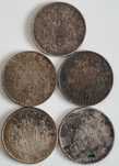 Lot 5 monede Romania 200 lei 1942 argint