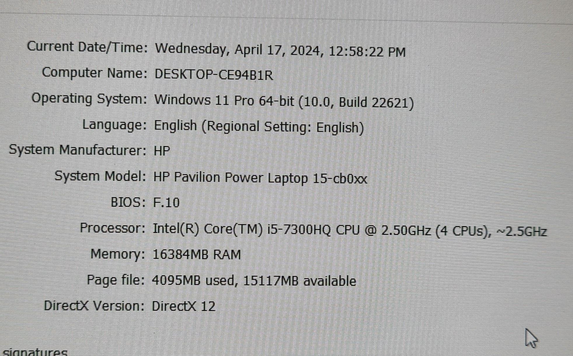 Laptop gaming HP Pavilion Power i5 7300HQ, 16 GB DDR4, ssd 512 GB, gtx