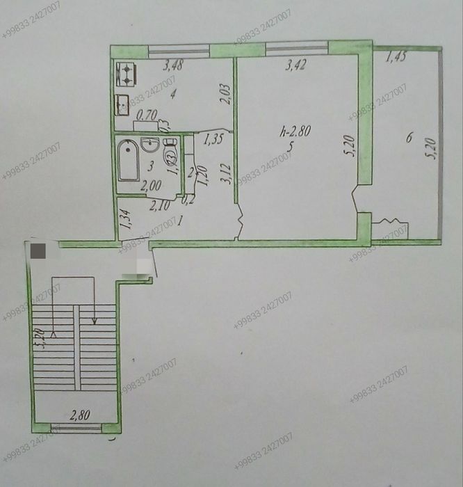 Продаётся 1 комнатная квартира в районе 5/2