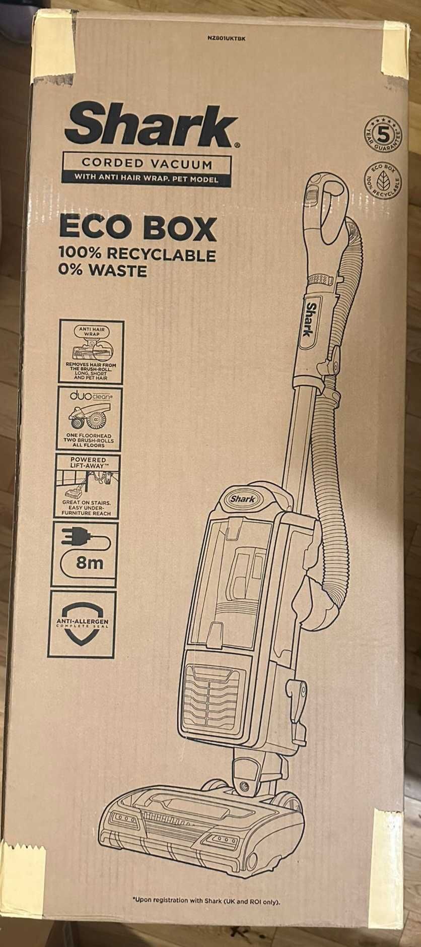 Кабелна прахосмукачка Shark Classic 0,8 л 750W - NZ801UKT