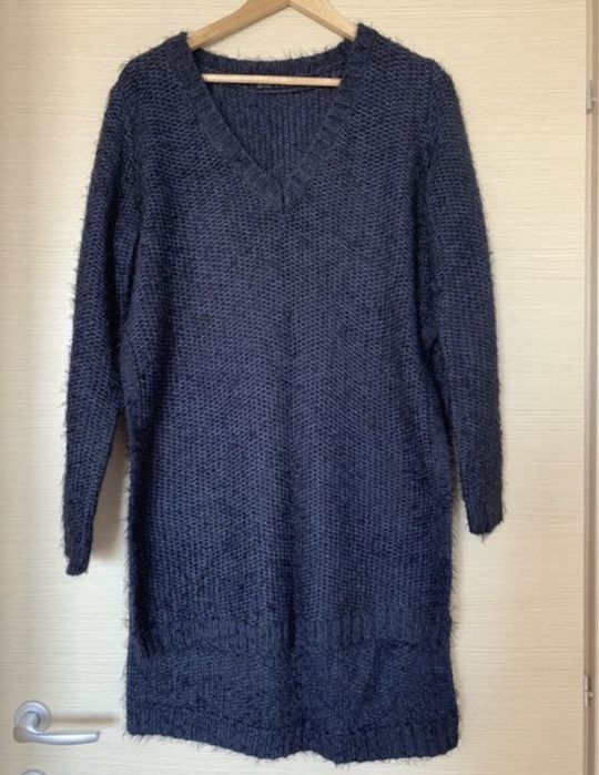 Pulover pufos lung Bershka marime L