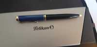 Pix Pelikan Souveran K600, negru-albastru, placat Au 24k, nou.