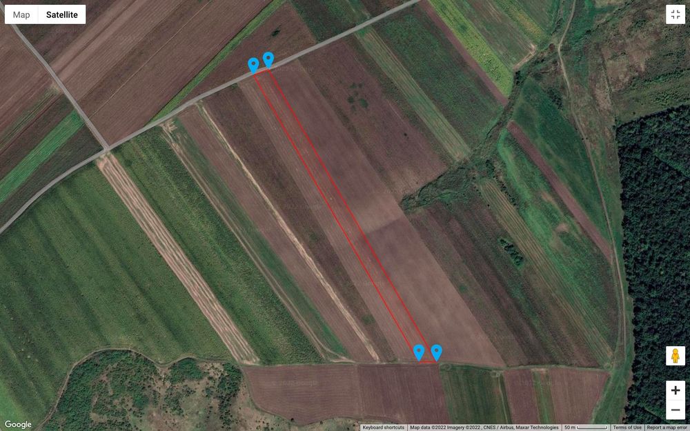 Poprietar —Vând teren extravilan arabil Miroslava, 1.7 ha, acte la zi