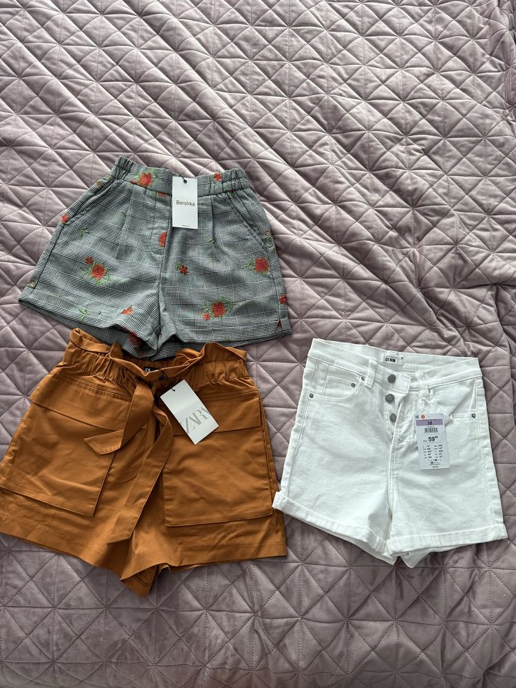 Pantaloni scurti zara, bershka, sinsay