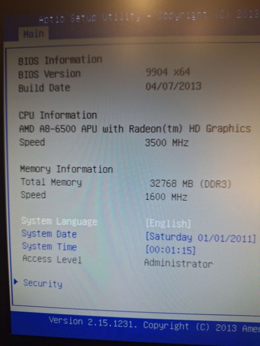 Desktop PC AMD A8 6500