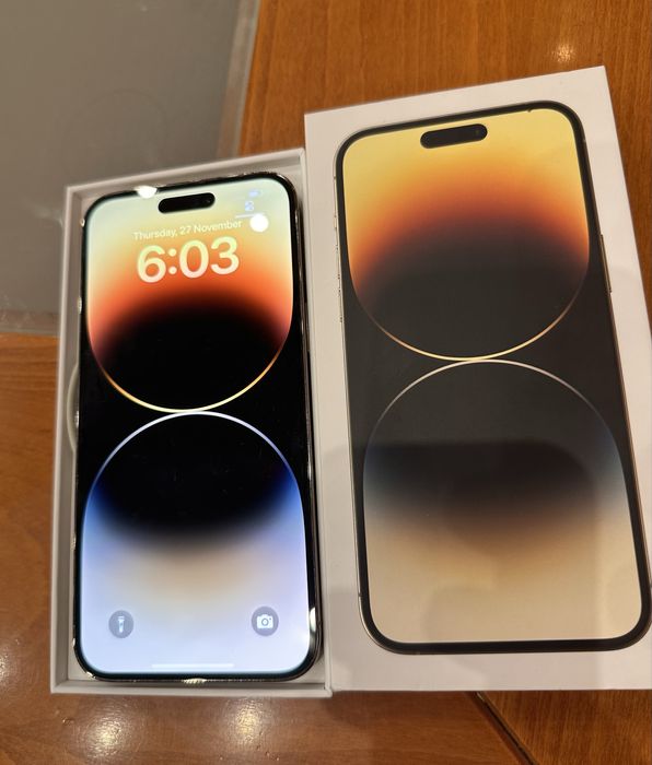 iPhone 14 Pro MAX 128GB GOLD с кутия и кабел 87% батерия