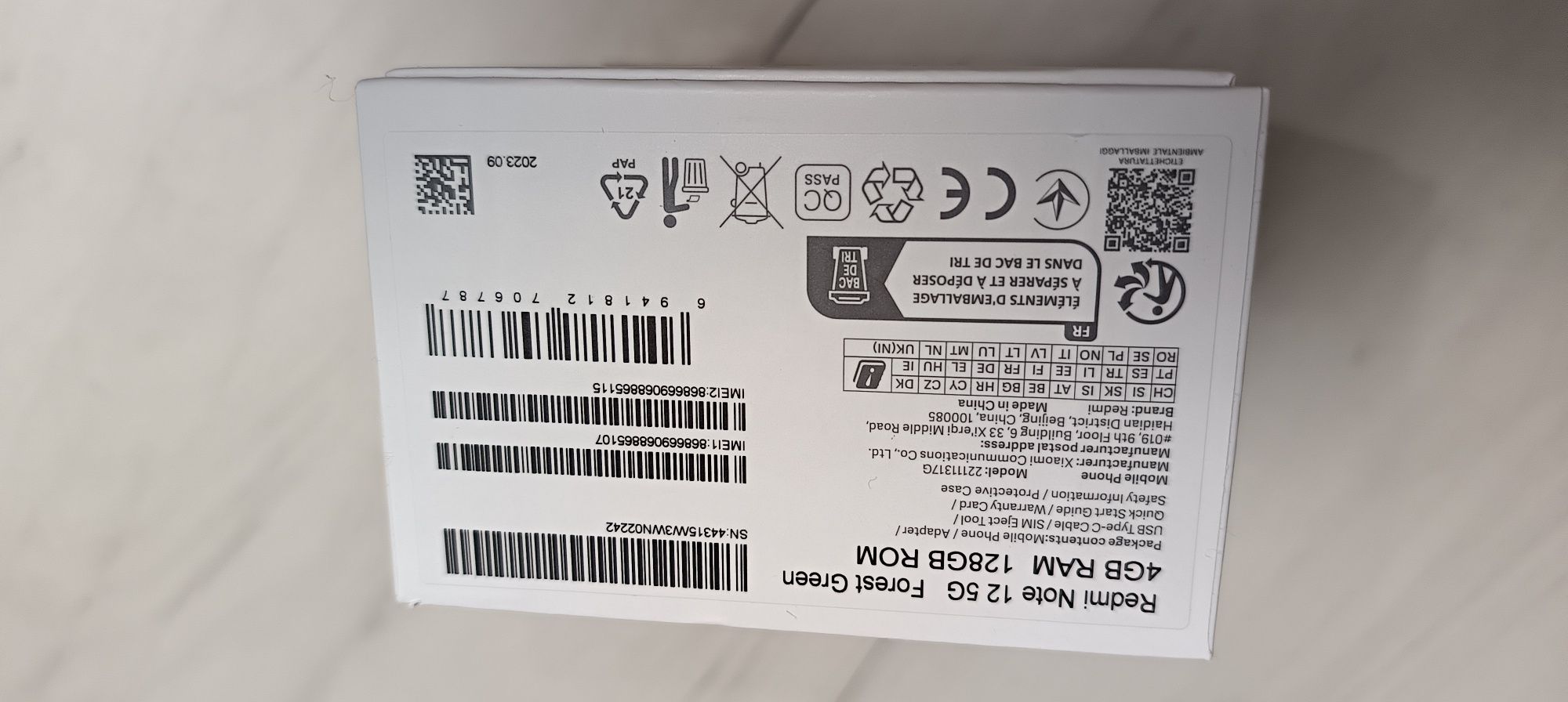 Redmi NOTE 12 5G.