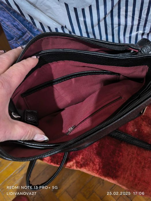 Дамска чанта високо качество еко кожа черна