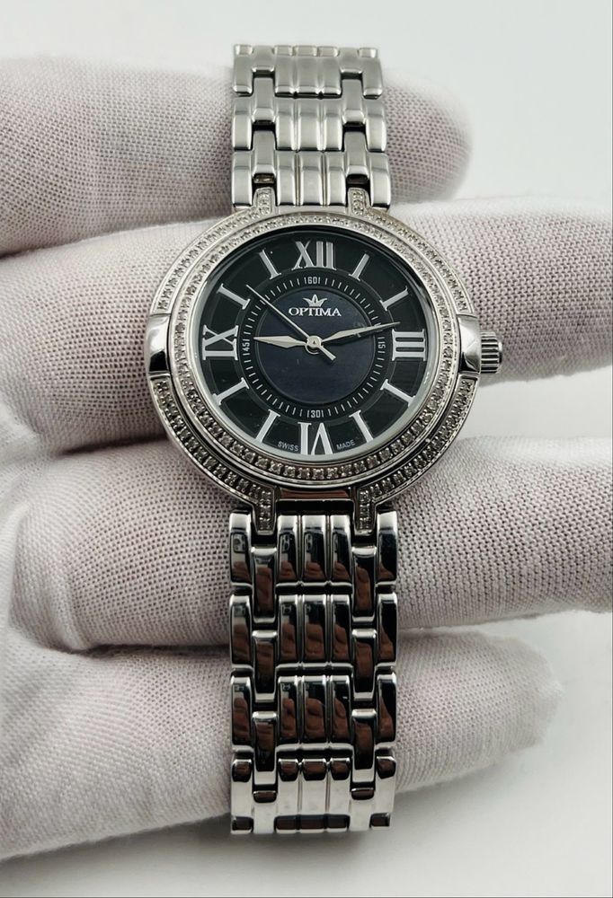 Optima - Swiss Diamond Watch френски дамски часовник с диаманти