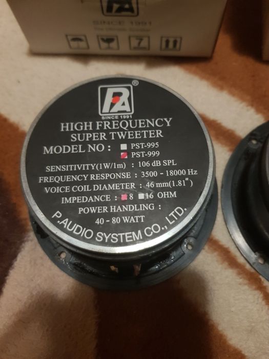 Vand o pereche de super twittere P audio pst-999
