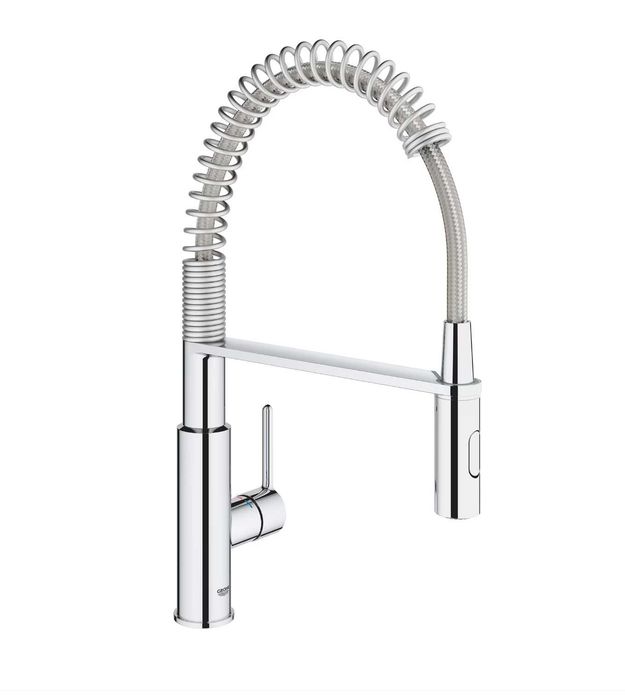 Смесител за кухня с подвижен душ Grohe Get, хром, връзки 1/2