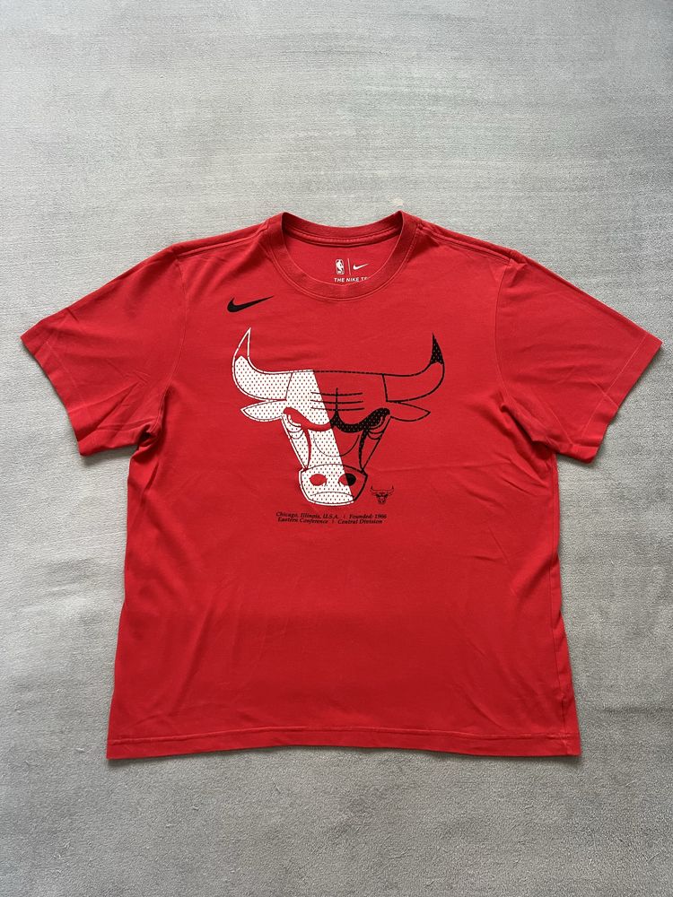 Nike Chicago Bulls Shirt M Mens DRI-FIT Red тениска