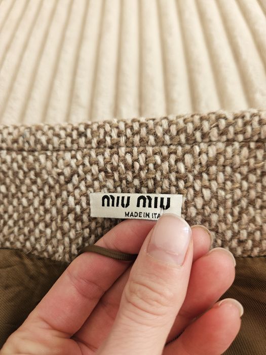 Бежаво Палто Miu Miu