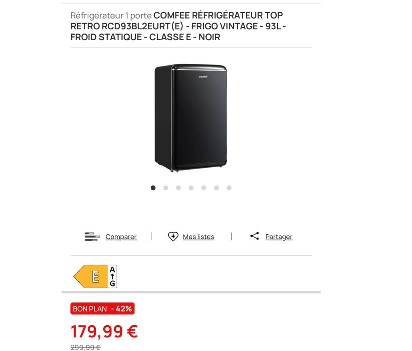 Frigider Comfee RCD93BL2EURT(E)
