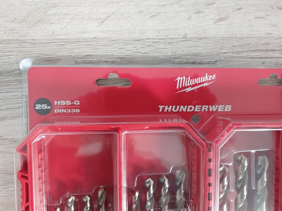 Set burghie milwaukee Thunderweb metal, 25 bucati