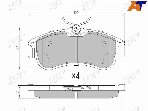 Колодки тормозные Nissan Almera