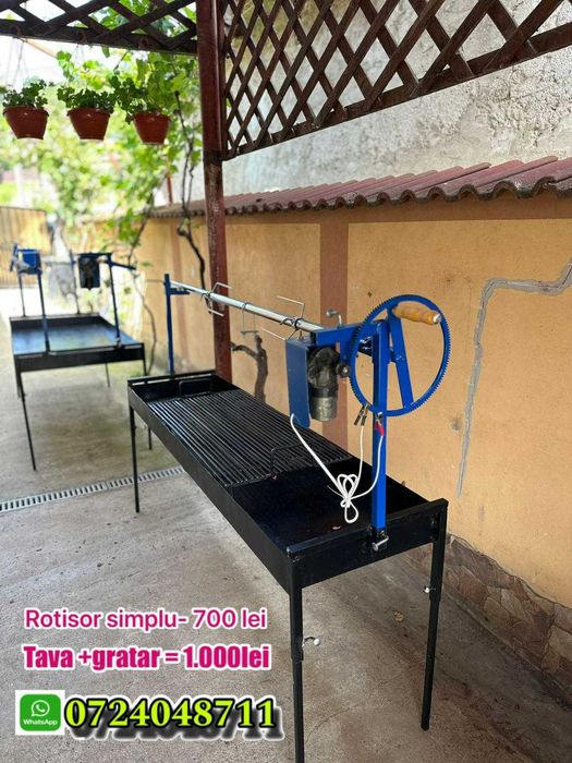 Rotisor pentru grătar de 2 metri lungime