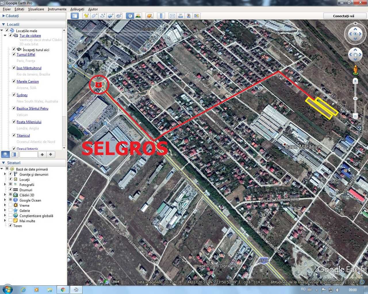 Teren Ford-Selgros-DN 6-Craiova-Carcea-stradal