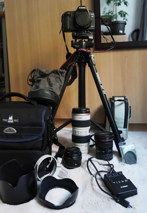 KIT PROFESIONAL FOTO CANON – aparat, obiective și accesorii