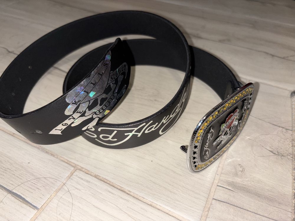 Ed hardy кожен колан
