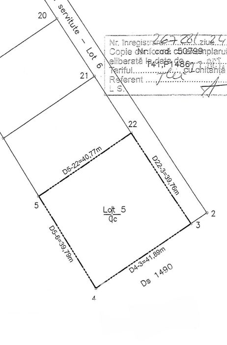 Teren intravilan 822 / 1643mp Cernica 8min Pallady ,acces facil A2/A0