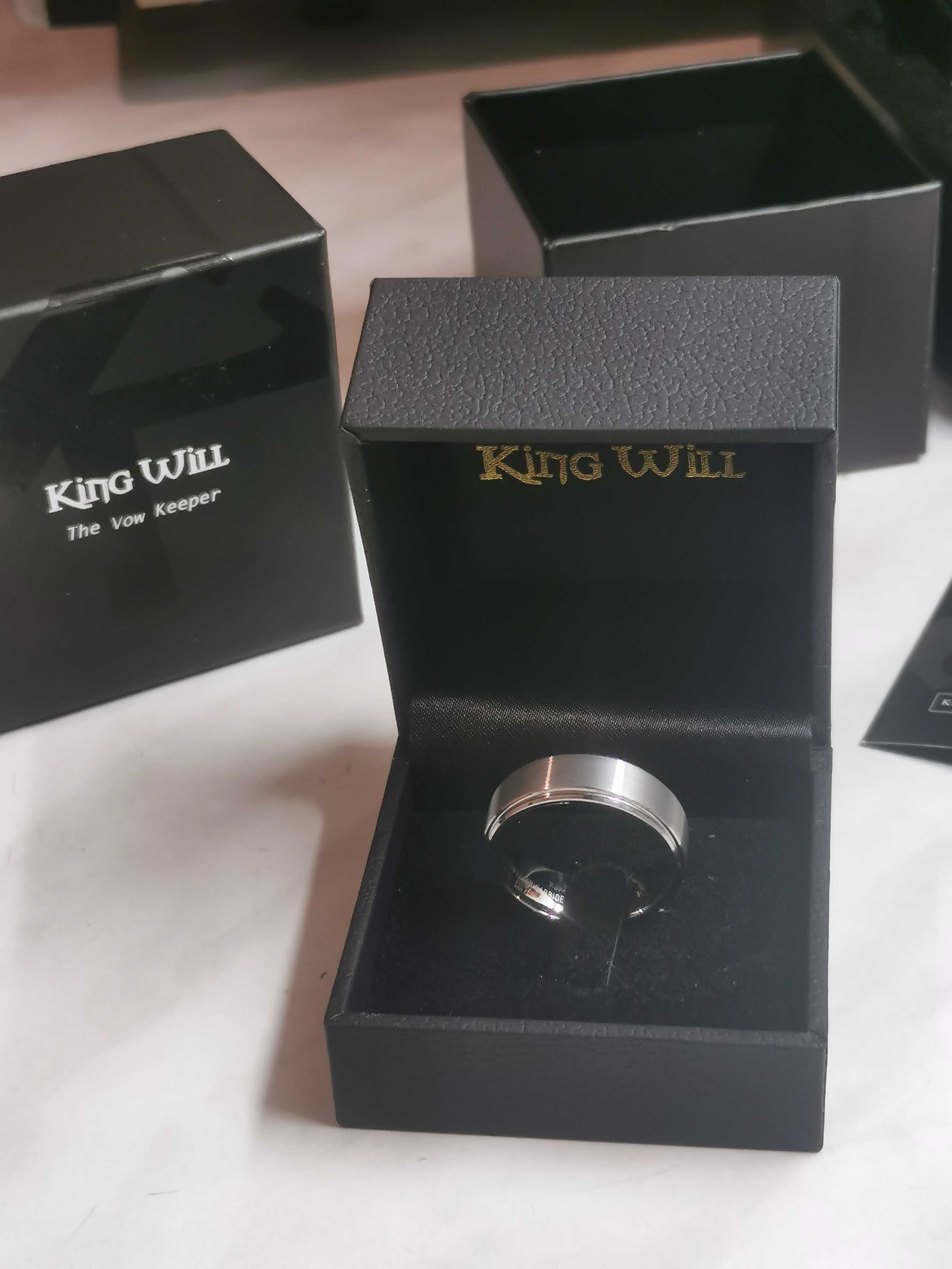 Нов Мъжки пръстен 8 мм волфрам King Will