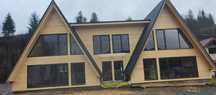 Case de lemn si cabane in forma literei A de diferite modele si dimens