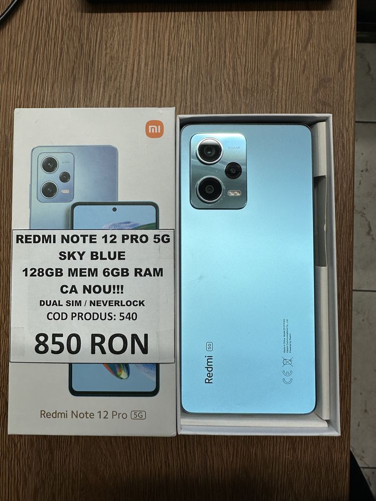 Redmi Note 12 Pro 5G Blue 128GB / 6GB RAM  AMANET NO LIMIT.