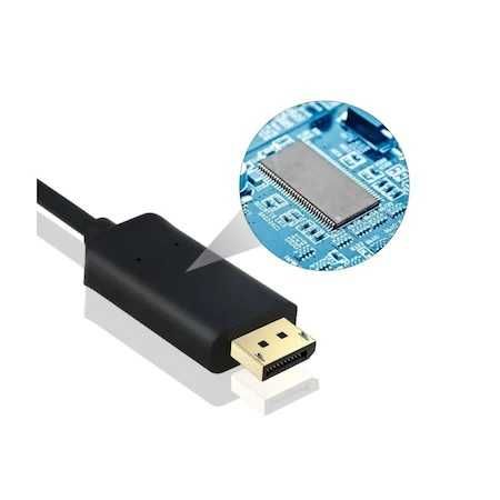 Кабел USB C към DP 1.4, 1.8 метра, Дисплей порт, 8K / 60Hz, 4K / 144Hz